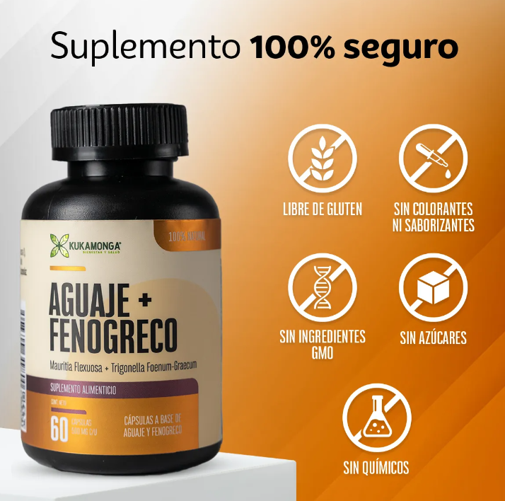 Suplemento Aguaje + Fenogreco 60 cap